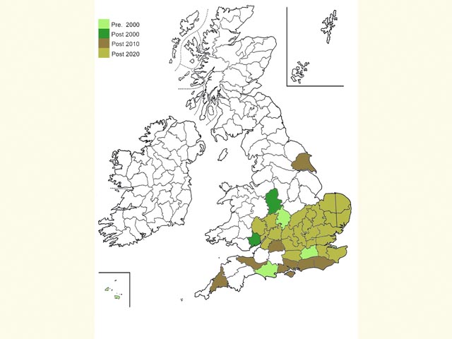  Distribution map Copyright Martin Evans 