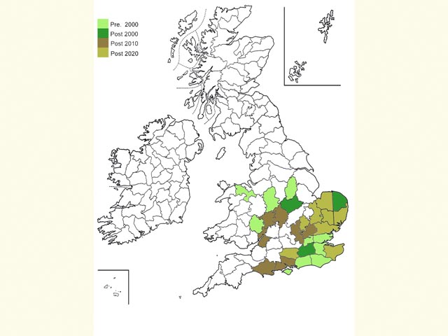  Distribution map Copyright Martin Evans 