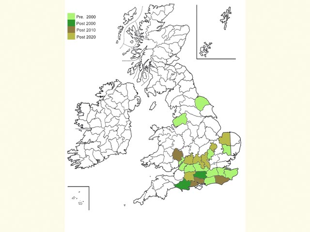  Distribution map Copyright Martin Evans 