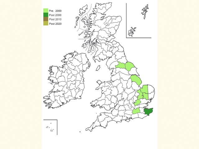  Distribution map Copyright Martin Evans 