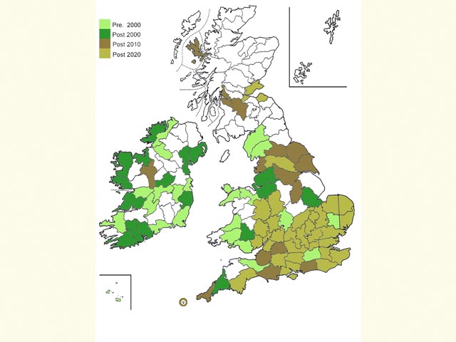  Distribution map Copyright Martin Evans 