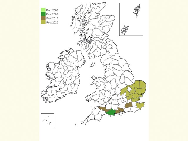  Distribution map Copyright Martin Evans 