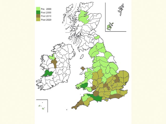  Distribution map Copyright Martin Evans 