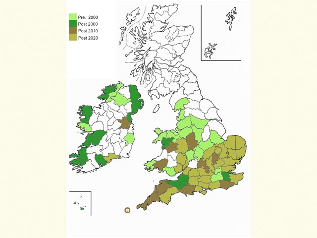  Distribution map Copyright Martin Evans 