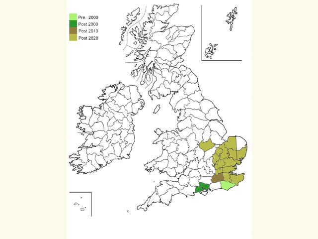  Distribution map Copyright Martin Evans 