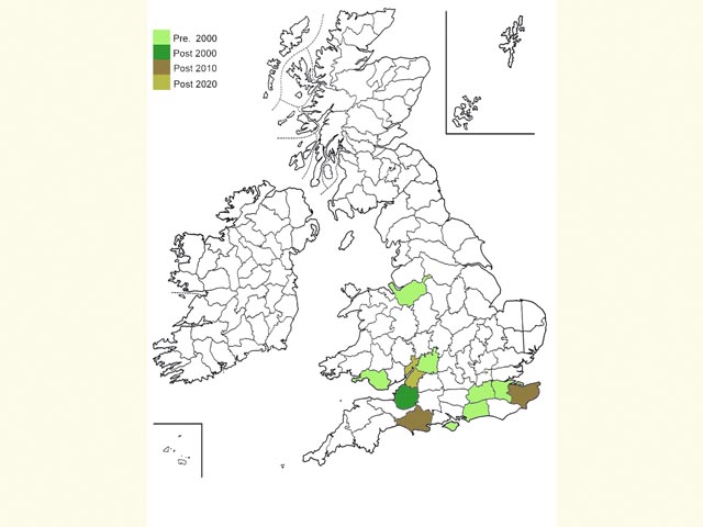  Distribution map Copyright Martin Evans 