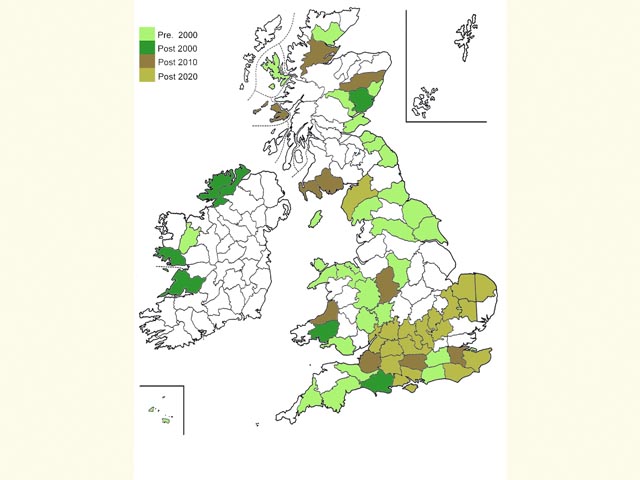  Distribution map Copyright Martin Evans 