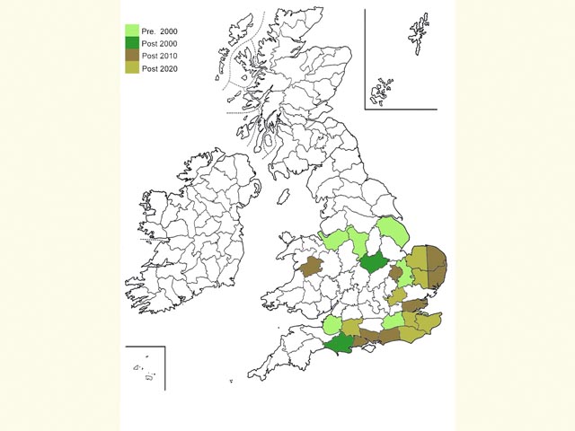  Distribution map Copyright Martin Evans 