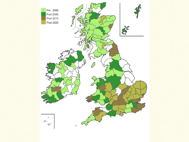  Distribution map Copyright Martin Evans 