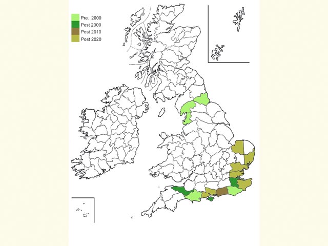  Distribution map Copyright Martin Evans 