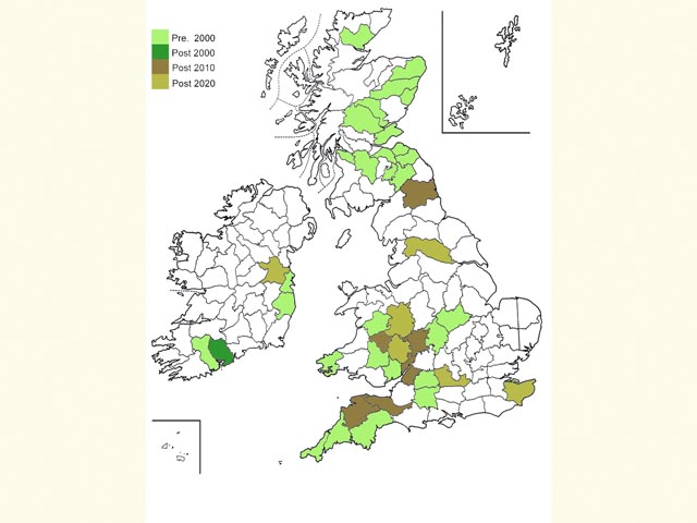  Distribution map Copyright Martin Evans 
