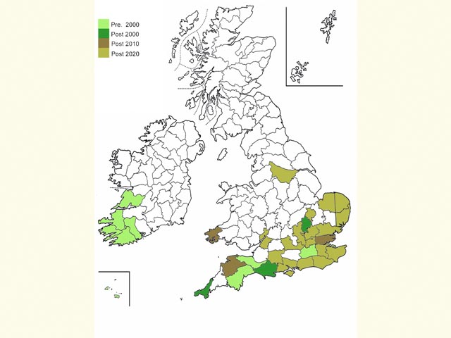  Distribution map Copyright Martin Evans 