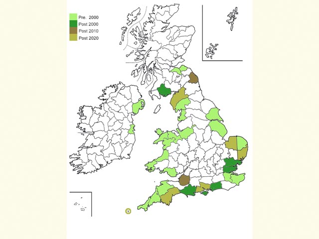  Distribution map Copyright Martin Evans 
