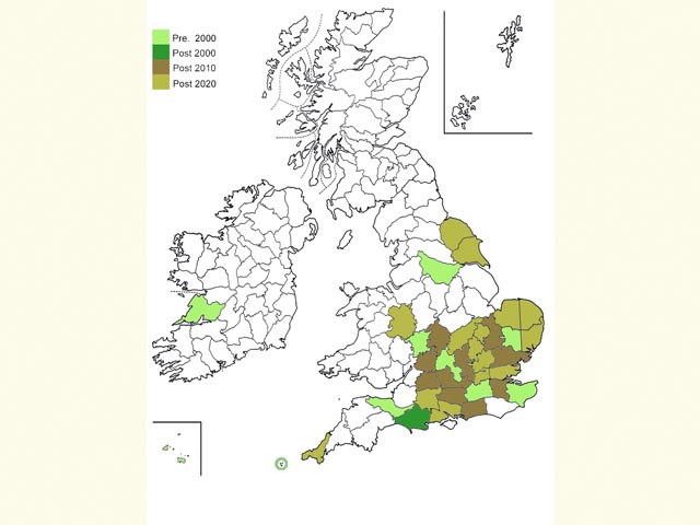  Distribution map Copyright Martin Evans 