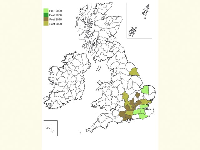  Distribution map Copyright Martin Evans 