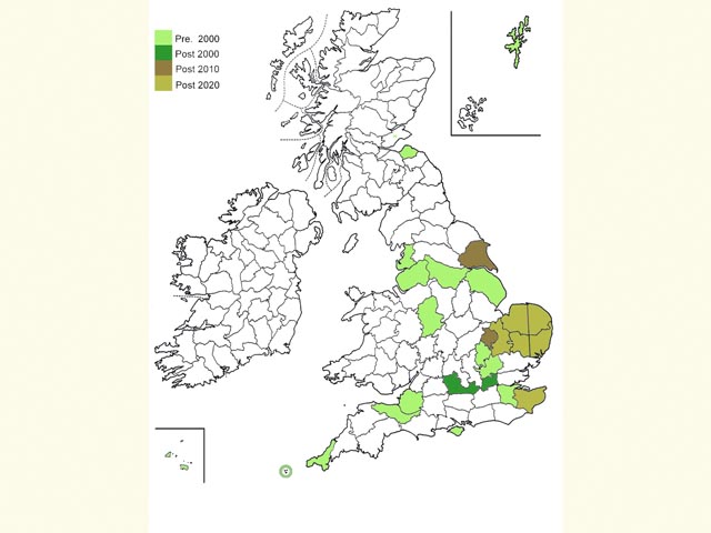  Distribution map Copyright Martin Evans 