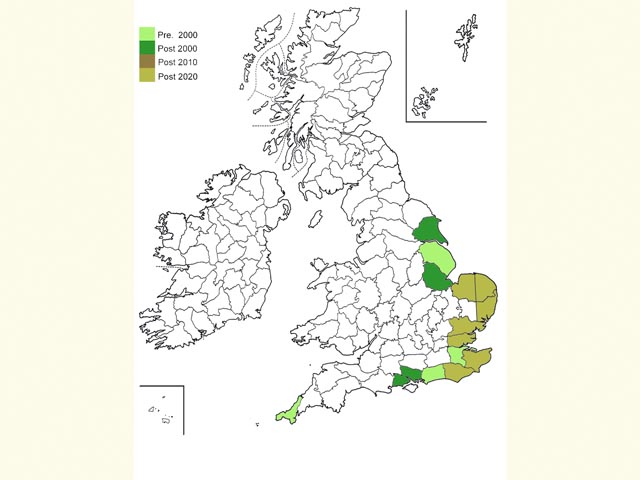  Distribution map Copyright Martin Evans 