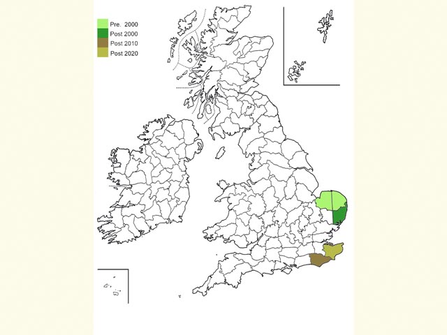  Distribution map Copyright Martin Evans 