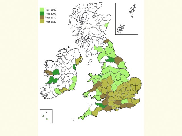  Distribution map Copyright Martin Evans 
