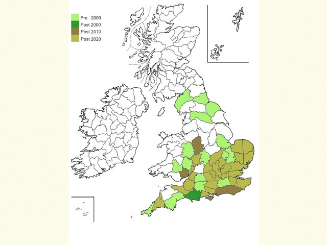  Distribution map Copyright Martin Evans 