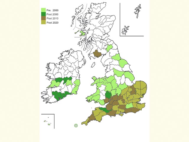  Distribution map Copyright Martin Evans 