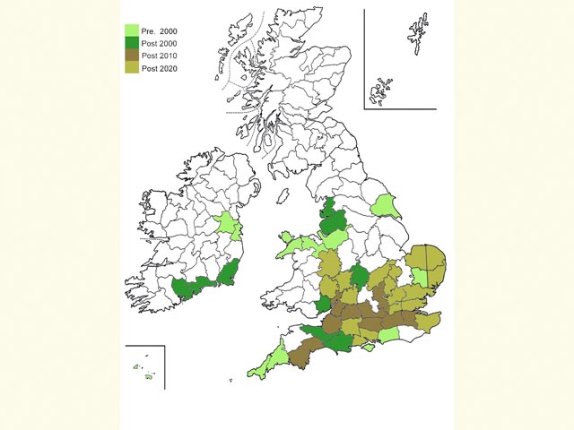  Distribution map Copyright Martin Evans 