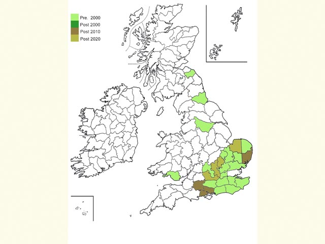  Distribution map Copyright Martin Evans 