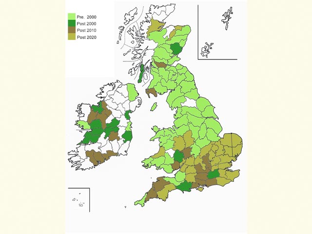  Distribution map Copyright Martin Evans 