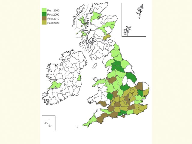  Distribution map Copyright Martin Evans 
