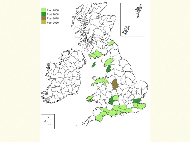  Distribution map Copyright Martin Evans 