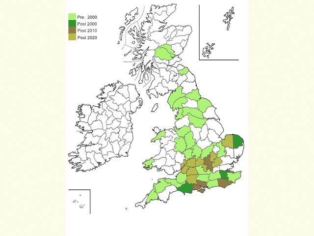  Distribution map Copyright Martin Evans 