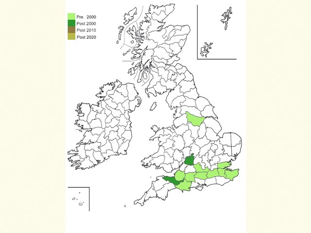  Distribution map Copyright Martin Evans 