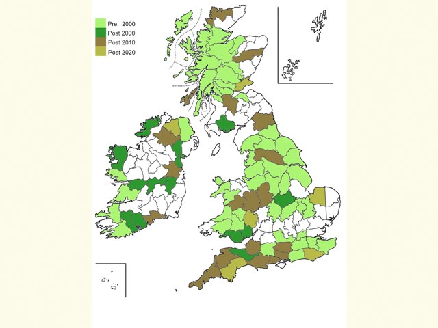 Distribution map Copyright Martin Evans 