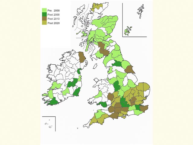  Distribution map Copyright Martin Evans 