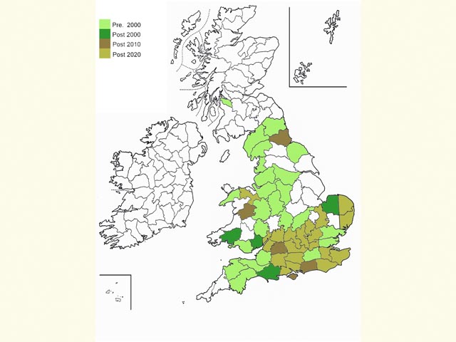  Distribution map Copyright Martin Evans 