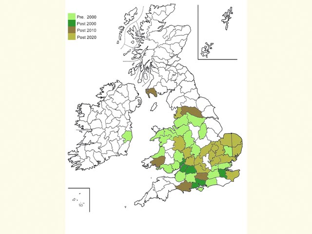  Distribution map Copyright Martin Evans 