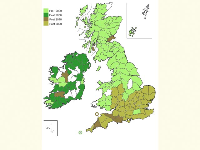  Distribution map Copyright Martin Evans 