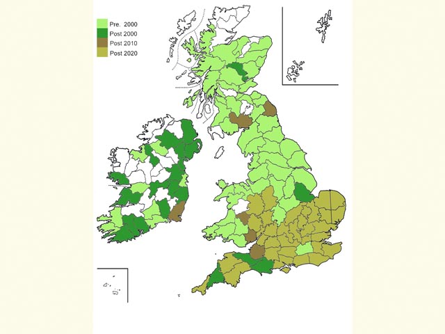  Distribution map Copyright Martin Evans 