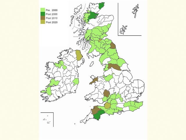  Distribution map Copyright Martin Evans 