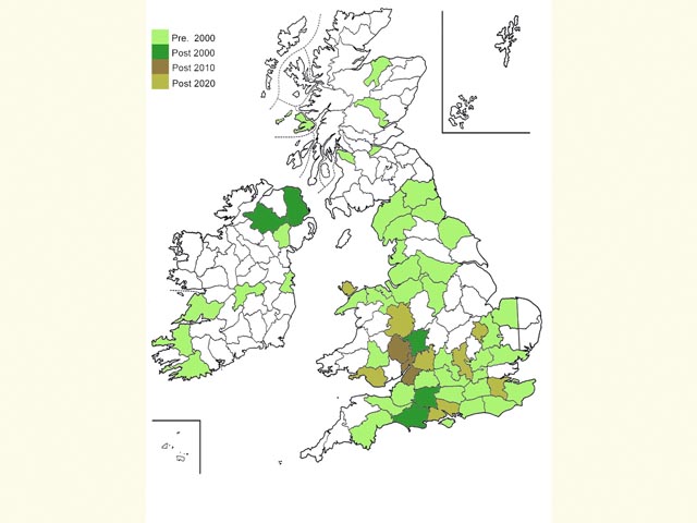  Distribution map Copyright Martin Evans 