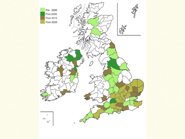  Distribution map Copyright Martin Evans 