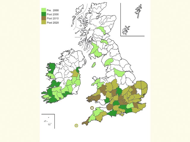  Distribution map Copyright Martin Evans 
