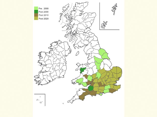  Distribution map Copyright Martin Evans 