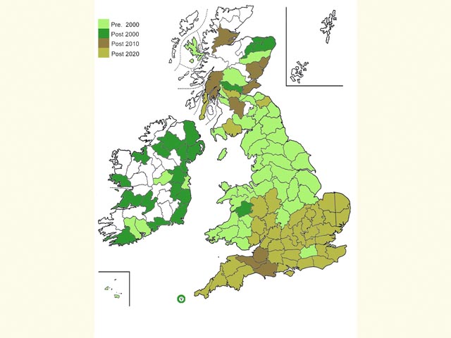  Distribution map Copyright Martin Evans 