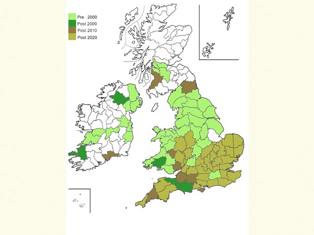  Distribution map Copyright Martin Evans 