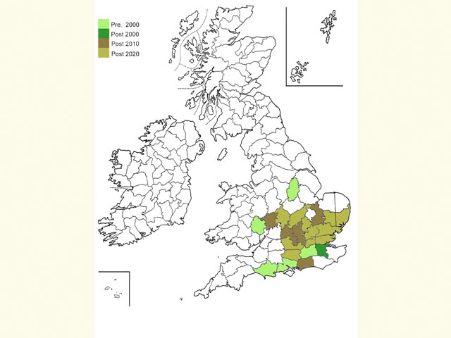  Distribution map Copyright Martin Evans 