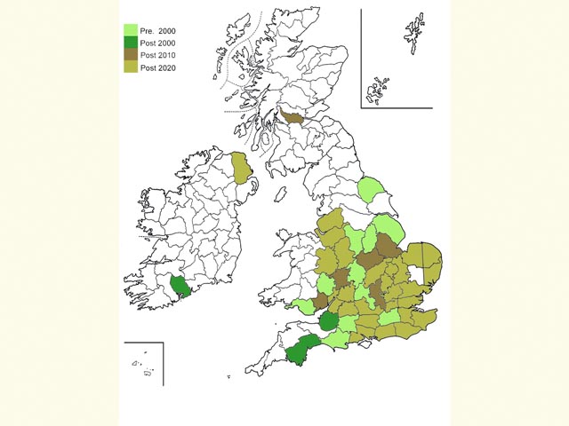  Distribution map Copyright Martin Evans 