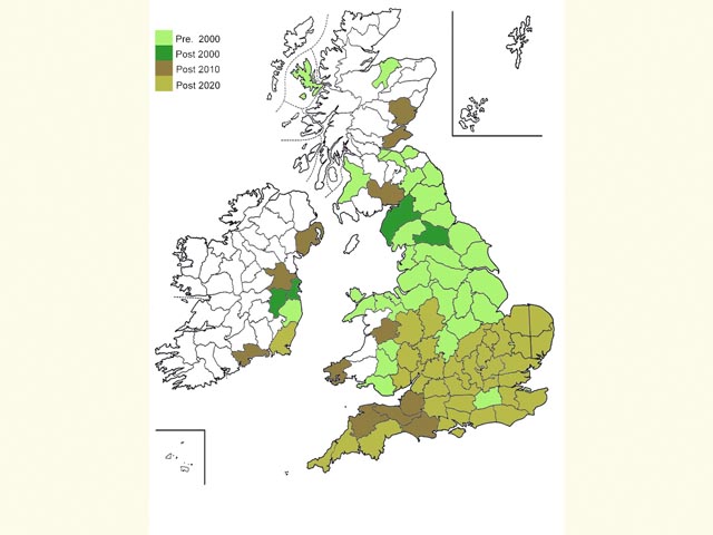  Distribution map Copyright Martin Evans 