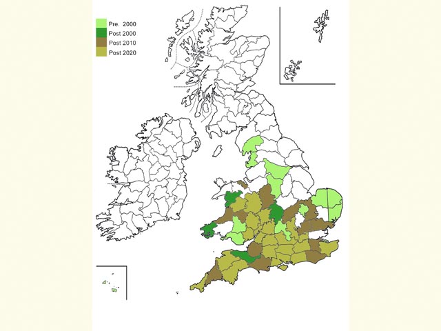  Distribution map Copyright Martin Evans 