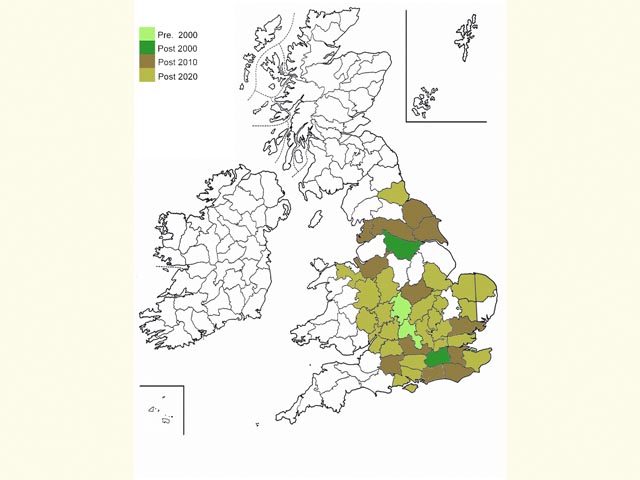  Distribution map Copyright Martin Evans 